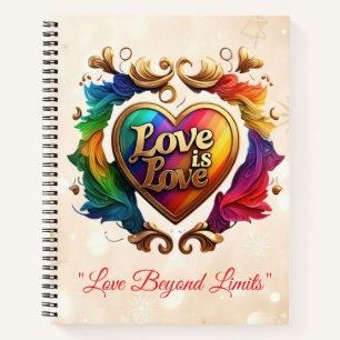 "Boundless Golden Love" Notebook