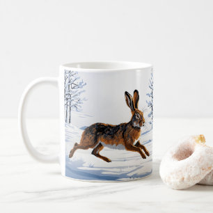 Boundless Hare Freedom in Snow Coffee Mug