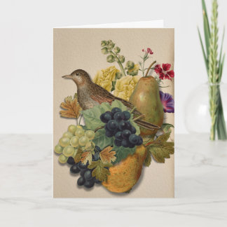 Bountiful and Colourful Fruit Folded Greeting Card
