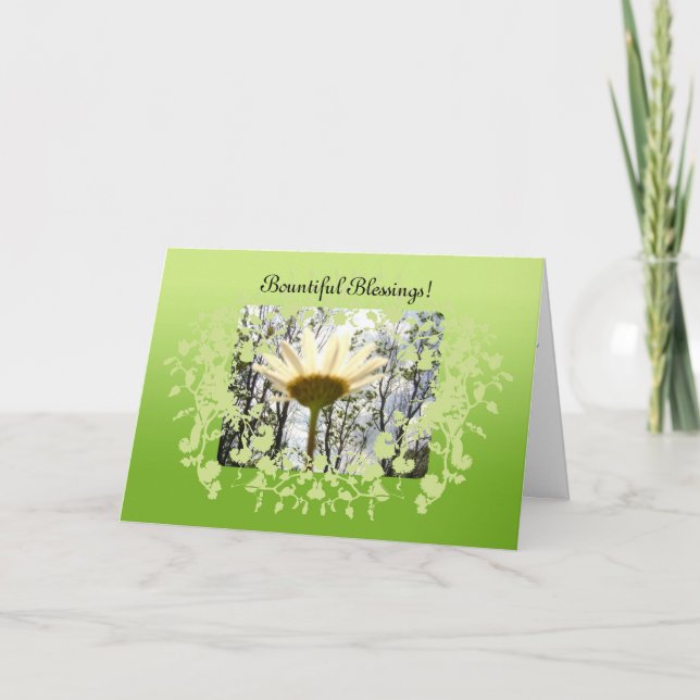 Bountiful Blessings Greeting Card! Card (Front)