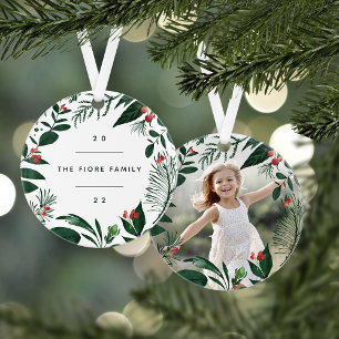 Bountiful Botanical Personalised Photo Ornament