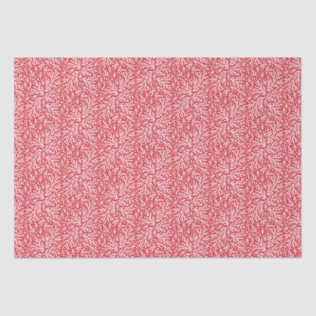 Bountiful Branches Red and White Photo Christmas Tissue Paper (Front)