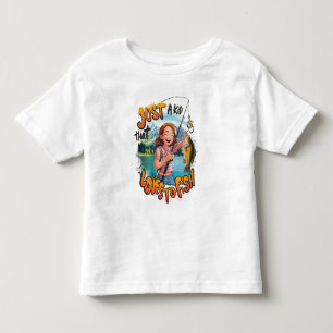 Bountiful Catch: Young Girl With Fish and Fishing  Toddler T-Shirt