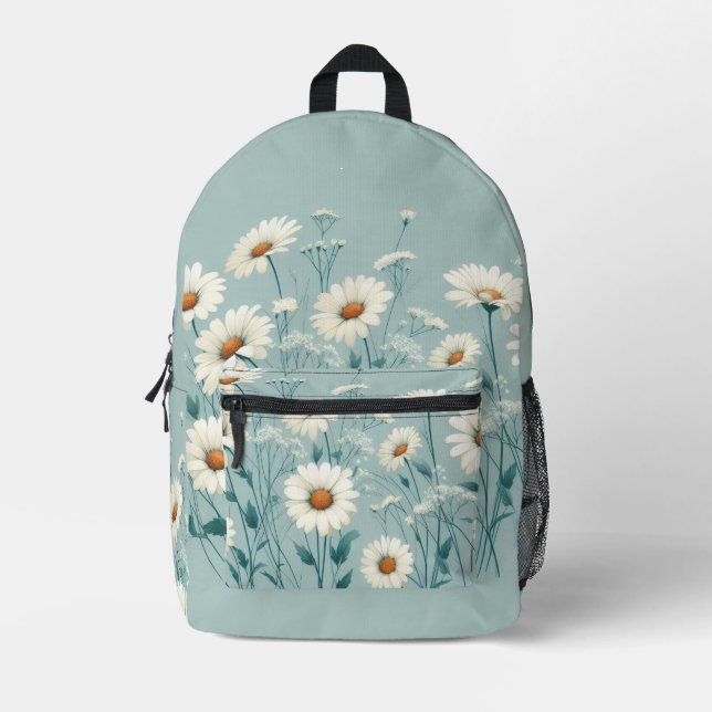 Bountiful Daisy's  Printed Backpack (Front)