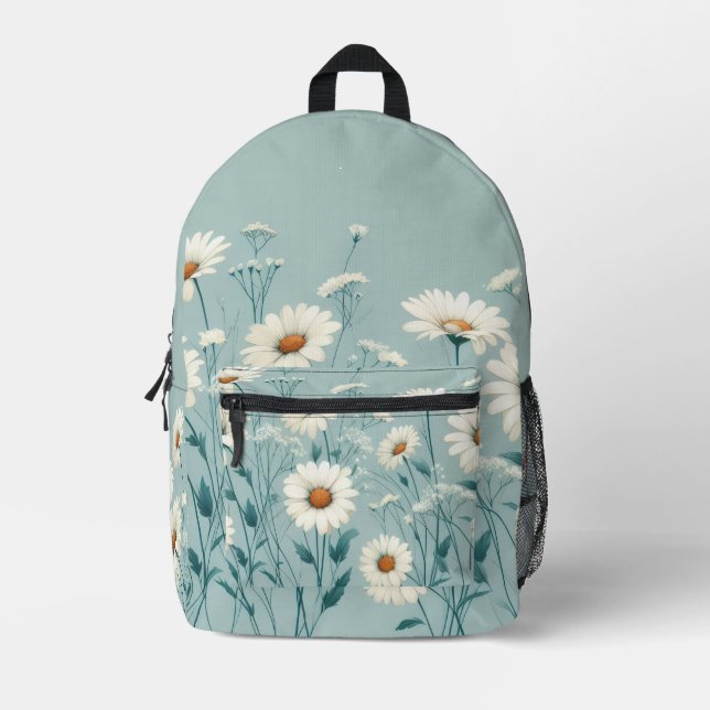 Bountiful Daisy's  Printed Backpack (Front)