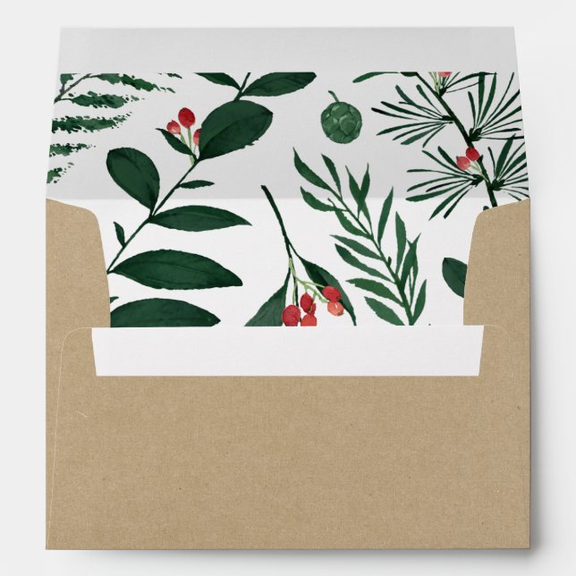 Bountiful Forest | Kraft Return Address Envelope (Back (Bottom))