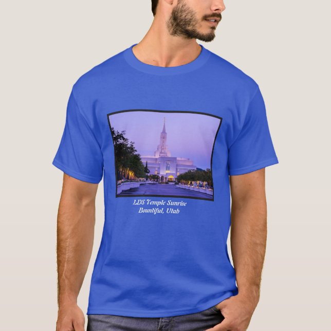 Bountiful LDS Mormon Temple Sunrise - Utah T-Shirt (Front)