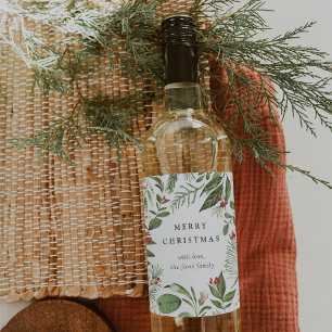 Bountiful   Personalised Holiday Wine Label