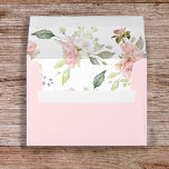 Bountiful Roses | Elegant Pink Floral Baptism Envelope<br><div class="desc">These elegant Baptism invitations feature a bouquet of pretty pink roses with green leaves, and your pre-printed return address in soft grey text, on the back flap. The outside of the envelope is blush pink, and the interior features a floral pattern on a clean white background for a look that...</div>