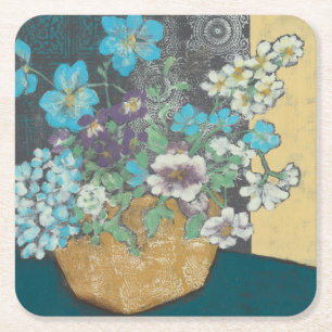 Bountiful Spring I Square Paper Coaster