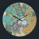 Bountiful Spring II Large Clock<br><div class="desc">Floral</div>