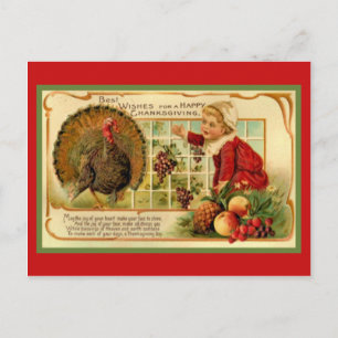 Bountiful Thanksgiving Holiday Postcard
