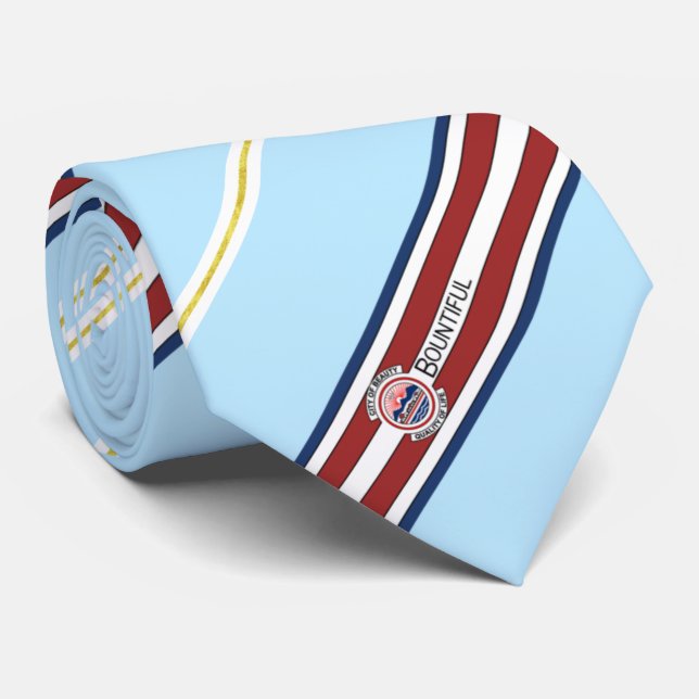 Bountiful (Utah) city flag Neck Tie (Rolled)