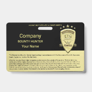Bounty Hunter Agent ID Badge