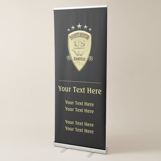 Bounty Hunter Agent Retractable Banner (3/4)