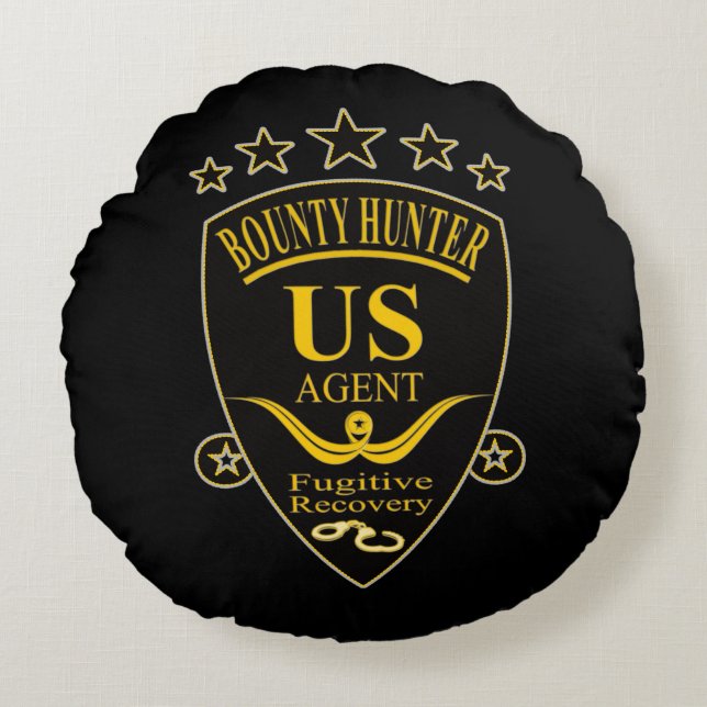 Bounty Hunter Agent Round Cushion (Front)