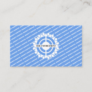 Bounty Hunter Bail Enforcement Recovery Agent Blue Business Card