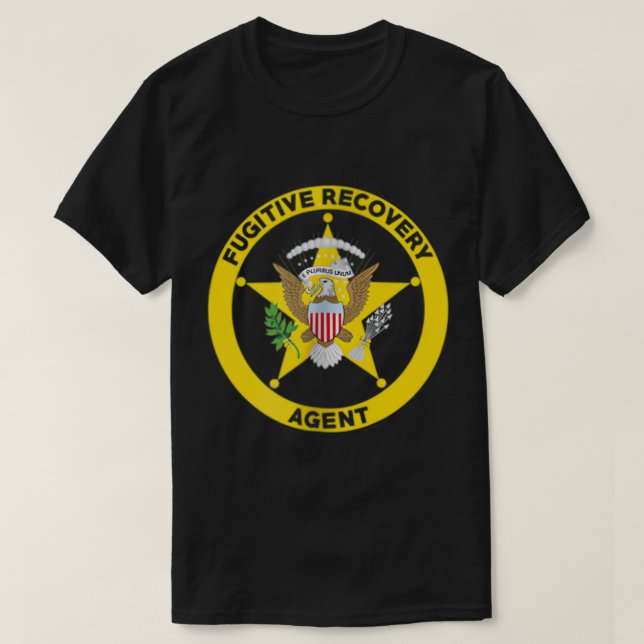 Bounty Hunter T-Shirt for Fugitive Recovery Agents (Design Front)