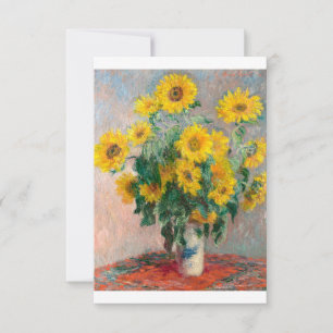 Bouqet of Sunflowers by Claude Monet Thank You Card