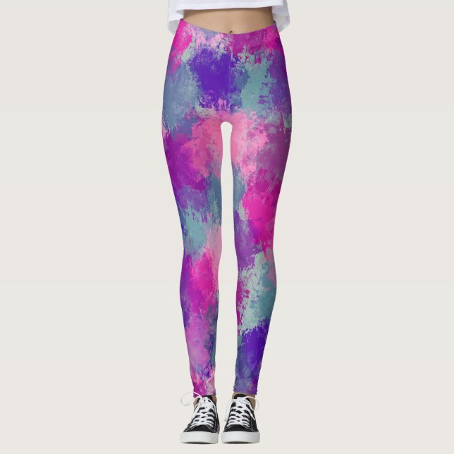 Bouquet Abstract Leggings (Front)