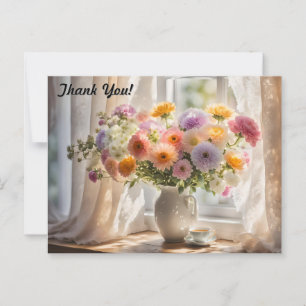 Bouquet and Teacup Morning Postcard