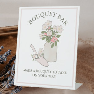 Bouquet Bar Build Your Own Flowers Make and Take Pedestal Sign