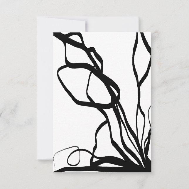 Bouquet Blanc: Abstract White & Black (Front)