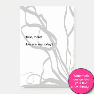 Bouquet Blanc: Abstract White & Black Post-it Notes