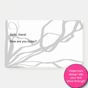 Bouquet Blanc: Abstract White & Black Post-it Notes