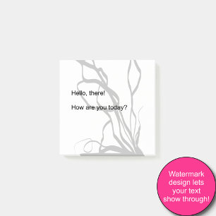 Bouquet Blanc: Abstract White & Black Post-it Notes