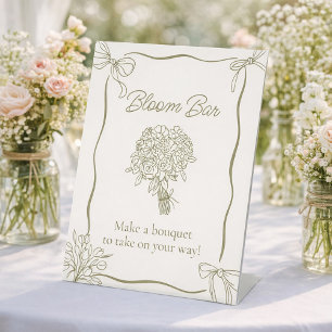 Bouquet Bloom Bar Bridal Shower Sign