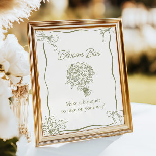 Bouquet Bloom Bar Bridal Shower Sign