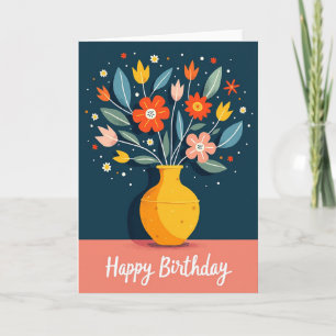 Bouquet Bloom Birthday Card