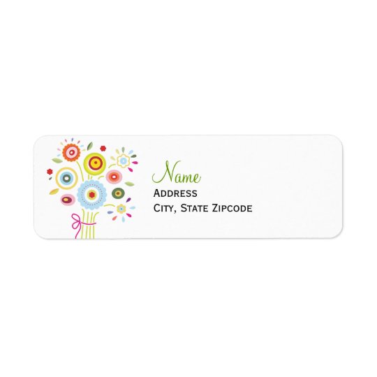 Bouquet Bridal Shower Address Label
