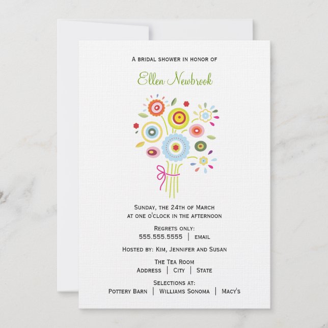 Bouquet Bridal Shower Invitation (Front)