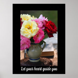 Bouquet Colourful Roses Poster