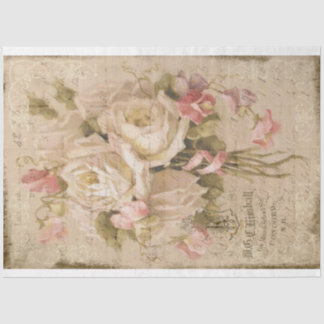 Bouquet de Roses White Roses on LedgerTissue Paper