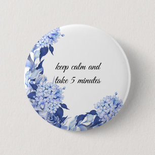 Bouquet floral blooming garden 6 cm round badge