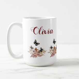 Bouquet floral blooming garden coffee mug