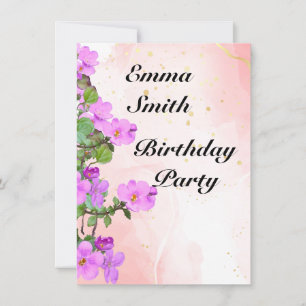 Bouquet floral blooming garden invitation