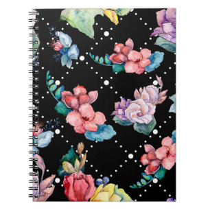 Bouquet floral botanical flowers. Wild spring leaf Notebook