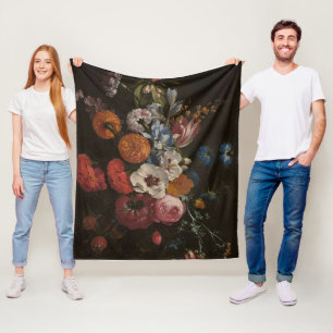 Bouquet Flower Design Painting Sherpa Blanket