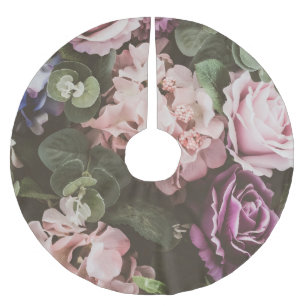 Bouquet flower, vintage filter, beautiful backgrou brushed polyester tree skirt