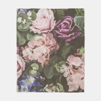 Bouquet flower, vintage filter, beautiful backgrou fleece blanket