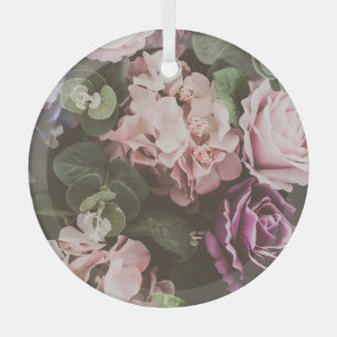 Bouquet flower, vintage filter, beautiful backgrou glass tree decoration