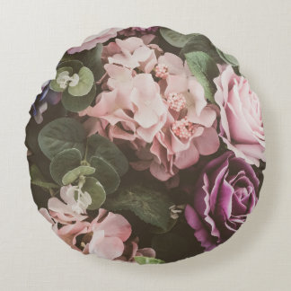 Bouquet flower, vintage filter, beautiful backgrou round cushion