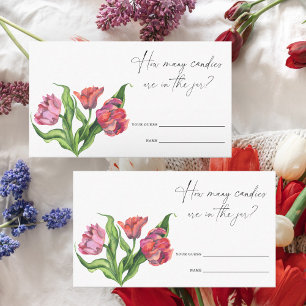 Bouquet flowers - Guess how many candies game Enclosure Card