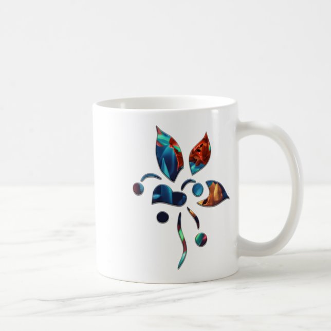 Bouquet Flowers One Sticker  Coffee Mug (Right)
