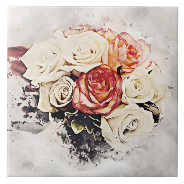 bouquet flowers tile (Front)
