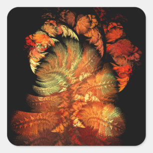 Bouquet Garni Abstract Digital Art Square Sticker